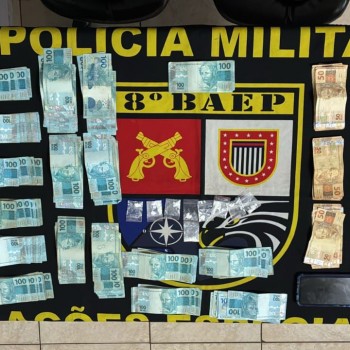 Equipe do Baep prende casal em flagrante por tráfico de entorpecentes