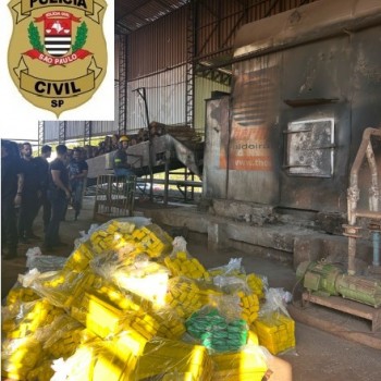 Quase uma tonelada de maconha apreendida foi incinerada em Palmital