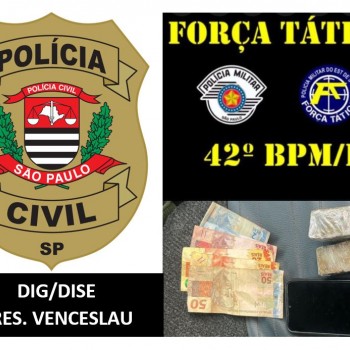 Homem de 19 anos é preso em flagrante acusado por tráfico de entorpecentes