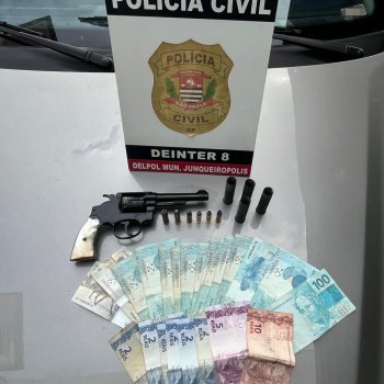 Polícia Civil prende suspeito de furto e apreende arma de fogo