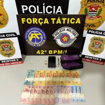 Operação conjunta prende homem em flagrante e apreende drogas