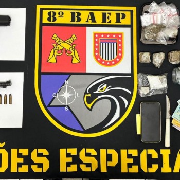 BAEP prende homem acusado por tráfico e posse ilegal de arma